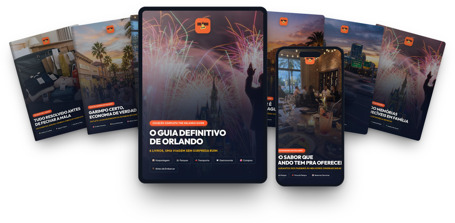 Os 6 livros do Guia Definitivo de Orlando: Hospedagem, Parques, Transporte, Gastronomia, Compras e Antes de Embarcar